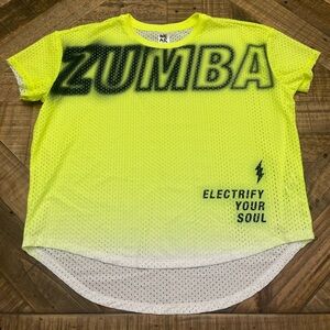 Zumba Fitness Neon Yellow Short Sleeve Tee